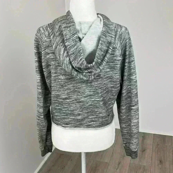 VS PINK Grey Crop Hooded Sweatshirt Size XS - Picture 4 of 11